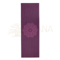 Lila yogamatte aus der leela collection mit zweifarbigem mandala design für yoga bodynova 183 x 60 cm x 4,5 mm