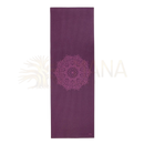 Lila yogamatte aus der leela collection mit zweifarbigem mandala design für yoga bodynova 183 x 60 cm x 4,5 mm