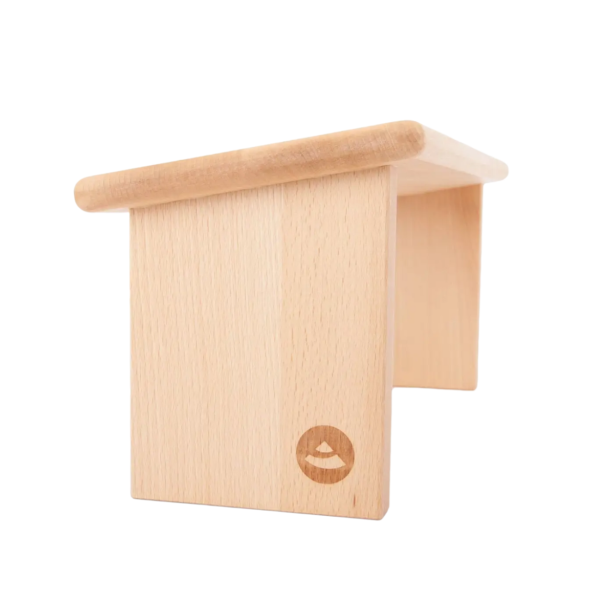 Holz-Meditationsbank von Bodynova in geölter Ausführung, ohne Kissen, für entspannte Sitzhaltung beim Meditieren.