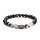 Schwarzes Mala-Armband mit Rutiliertem Quarz und Schwarzem Achat, Bodynova Schmuck, handgefertigt, elegante Edelsteinarmband