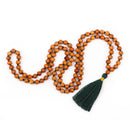 Bodynova Mala Yoga Kette aus Sandelholz mit bunter Quaste und 108 Perlen, spiritueller Schmuck für Meditation und Entspannung