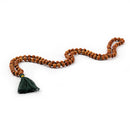 Bodynova Mala Yoga Kette aus Sandelholz mit farbiger Quaste und 108 Perlen, eleganter Schmuck für Meditation und Yoga