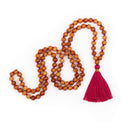 Bodynova Mala Yoga Kette aus Sandelholz mit farbiger Quaste und 108 Perlen, hochwertiger Schmuck für Meditation und Yoga