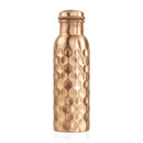 Bodynova Kupfer-Trinkflasche mit gehämmertem Design und Schraubdeckel, 800 ml Fassungsvermögen, langlebige Edelstahl-Kupferflasche