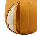 Yoga Bolster ECO Dinkel von Bodynova in Honiggelb, weiches Kissen für Yoga-Übungen, nachhaltiges Dinkel-Füllmaterial