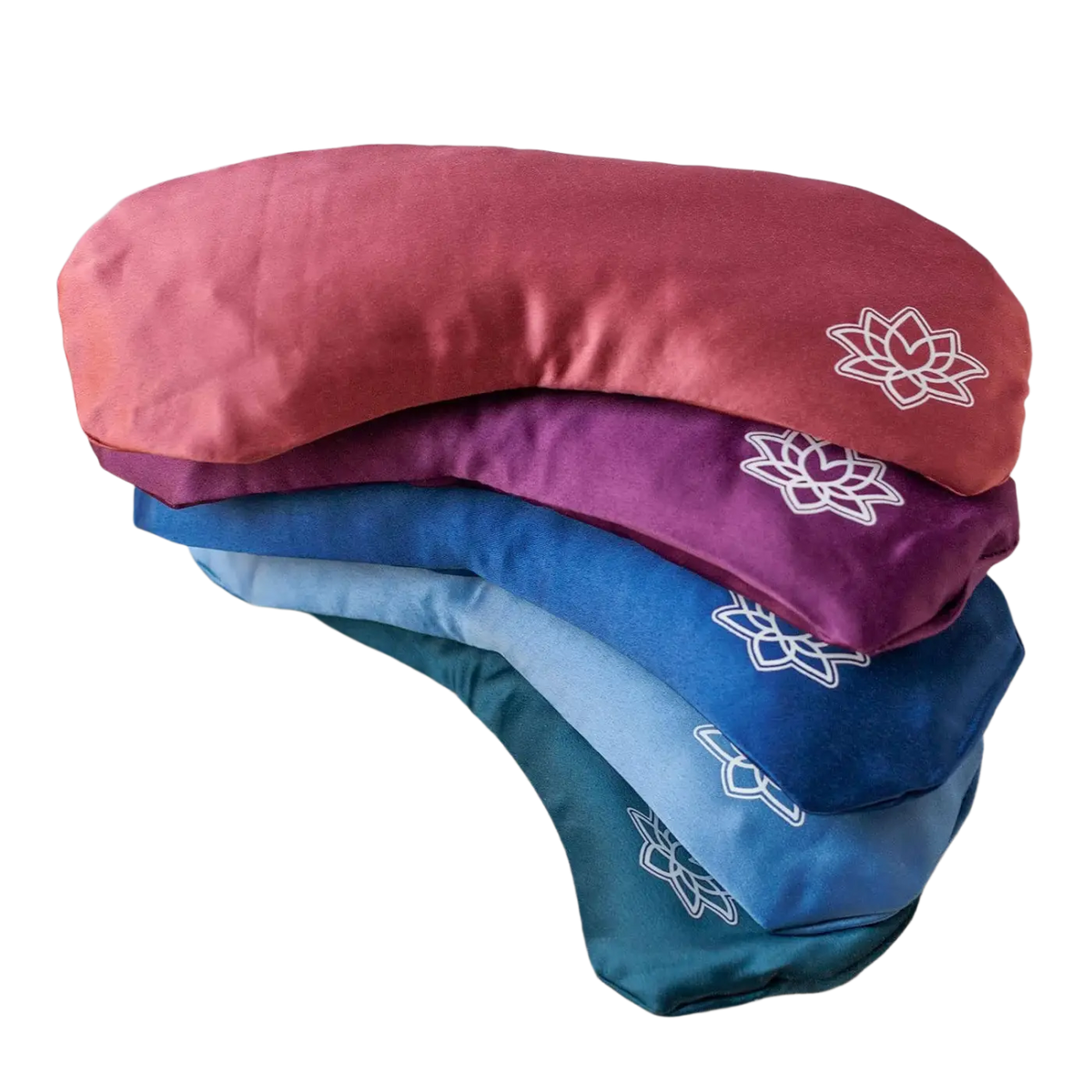 Bodynova Yoga Augenkissen Lotus mit Lavendel aus Mako-Satin, weiches Kissen für Entspannung und Aromatherapie