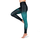 Bodynova Yoga Leggings Niyama Cosmic Space, hohe Taille, bequeme Yogakleider mit Sternenmuster, für Damen, Blick auf das Muster
