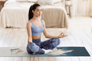 Bodynova Yoga on Art Cloud Flower Yogamatte, hochwertige Yogamatte mit blumigem Design, ideal für Yoga und Fitnessübungen