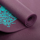 Bodynova LEELA Collection Mandala Aubergine Yogamatte mit buntem Mandala-Design, rutschfest und ideal für Yogaübungen.