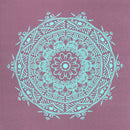 Yogamatte LEELA Collection Mandala Aubergine von Bodynova mit buntem Mandala-Design, rutschfest und ideal für Yoga-Übungen.