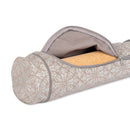 Bodynova Asana Yoga-Tasche aus Baumwolle, 70cm, in Taupe/Silber, mit Maharaja-Design für Yogazubehör.
