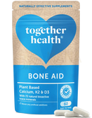 Blau-beige pouch von together health bone aid komplex, pflanzliches calcium, 60 kapseln 30-tage vorrat