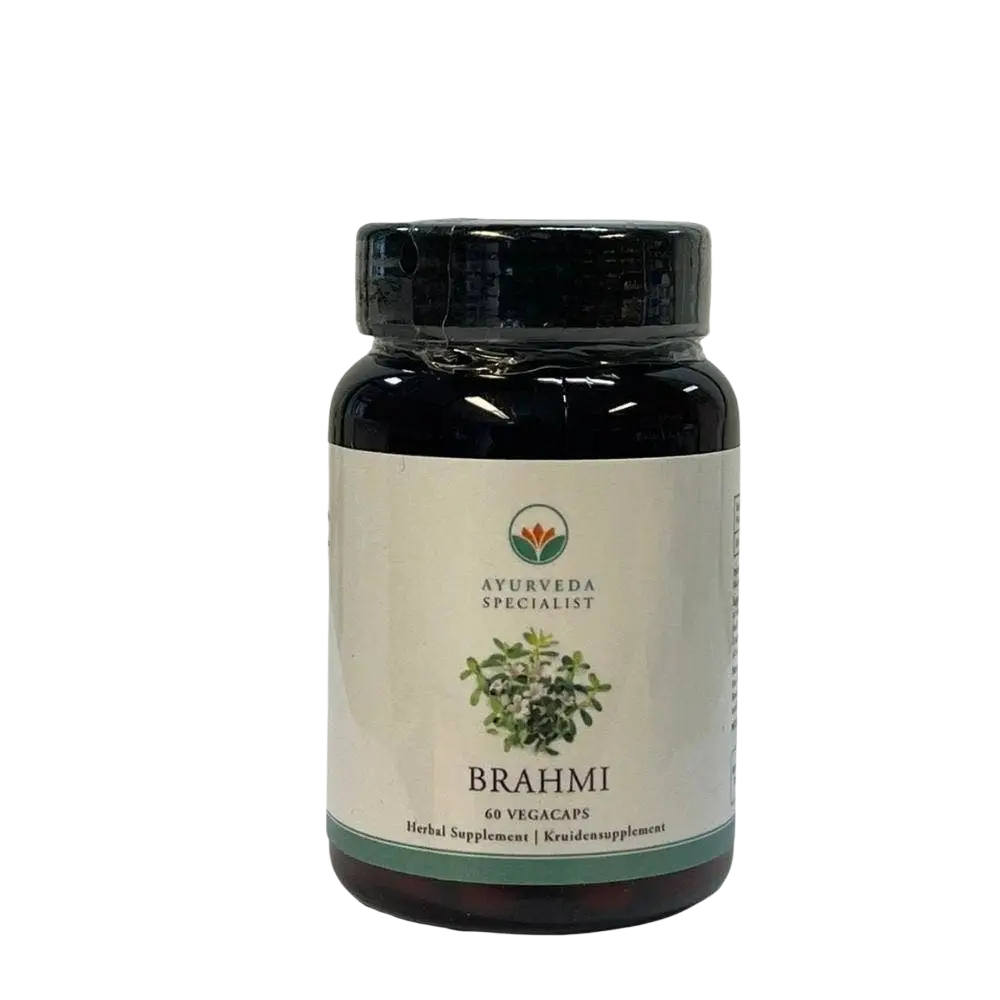 Brahmi Ayurveda Kräuterformel Nahrungsergänzungsmittel in Flasche, natürliche Kräuter für geistige Klarheit und Entspannung