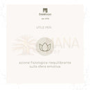Beige minimalist emblem mit line-art lotus und erbavoglio dal 1976 brahmi organische kapseln für stress und gedächtnis