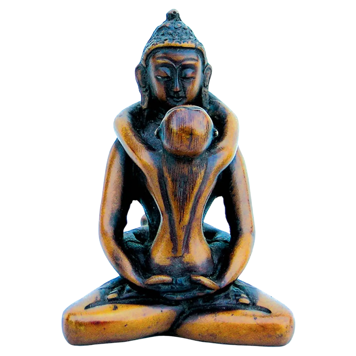 Buddha Shakti Statue aus Harz, 7,6 cm, Nepal, dekorative Buddha-Figur von Yak & Yeti für Zuhause und Garten