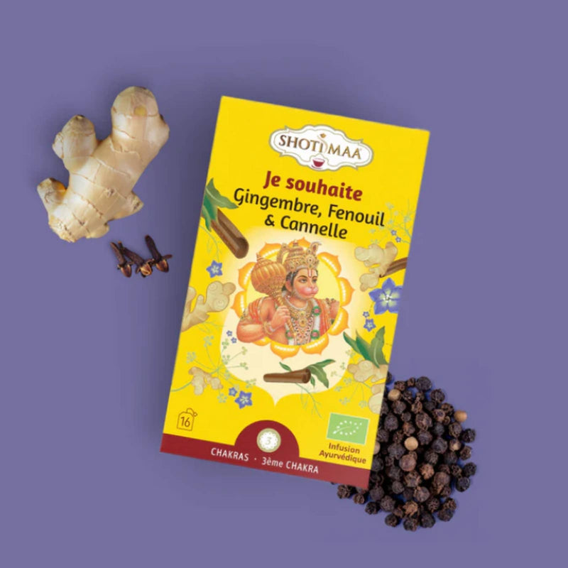 Bio-Kräutertee I WISH – würzig & warm mit Ingwer, Fenchel, Zimt & Gewürzen
