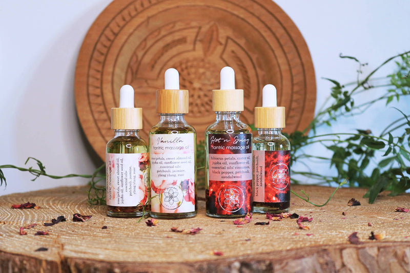 Ayamani Naturals - Tantra-Massageöl-Set — Vanilla & Hot Spicy Aphrodisiakum