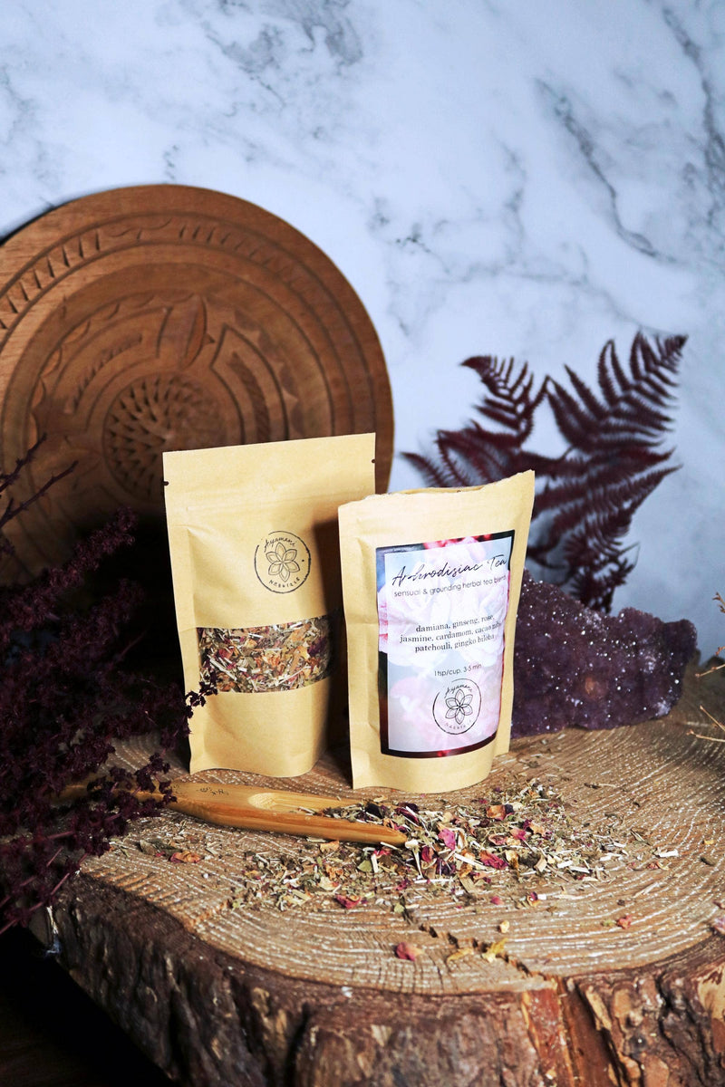 Aphrodisiakum-Tee mit Damiana, Ginseng, Kakao, Rose, Kardamom