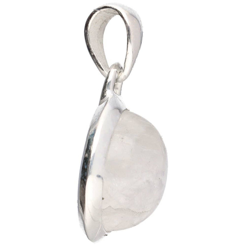 Circle moonstone pendant made of silver 925-B