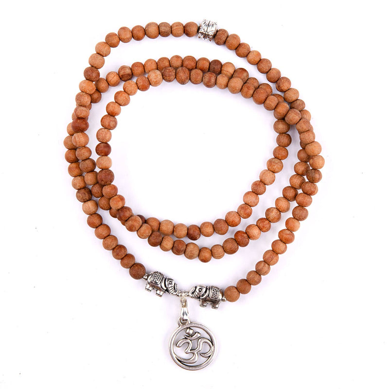 Bracelet Mala Wrap Bijoux fantaisie en bois de santal