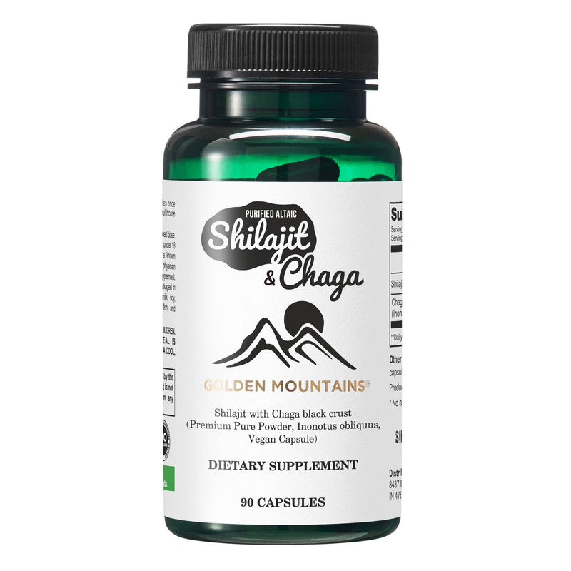 SiberianGreen - Shilajit & Chaga Kapseln – Ein natürlicher Booster zur Steigerung der Immunität & Energiekapsel