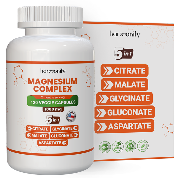 Magnesium 5 in 1 Komplex, 1000 mg, Glycinat, etc.