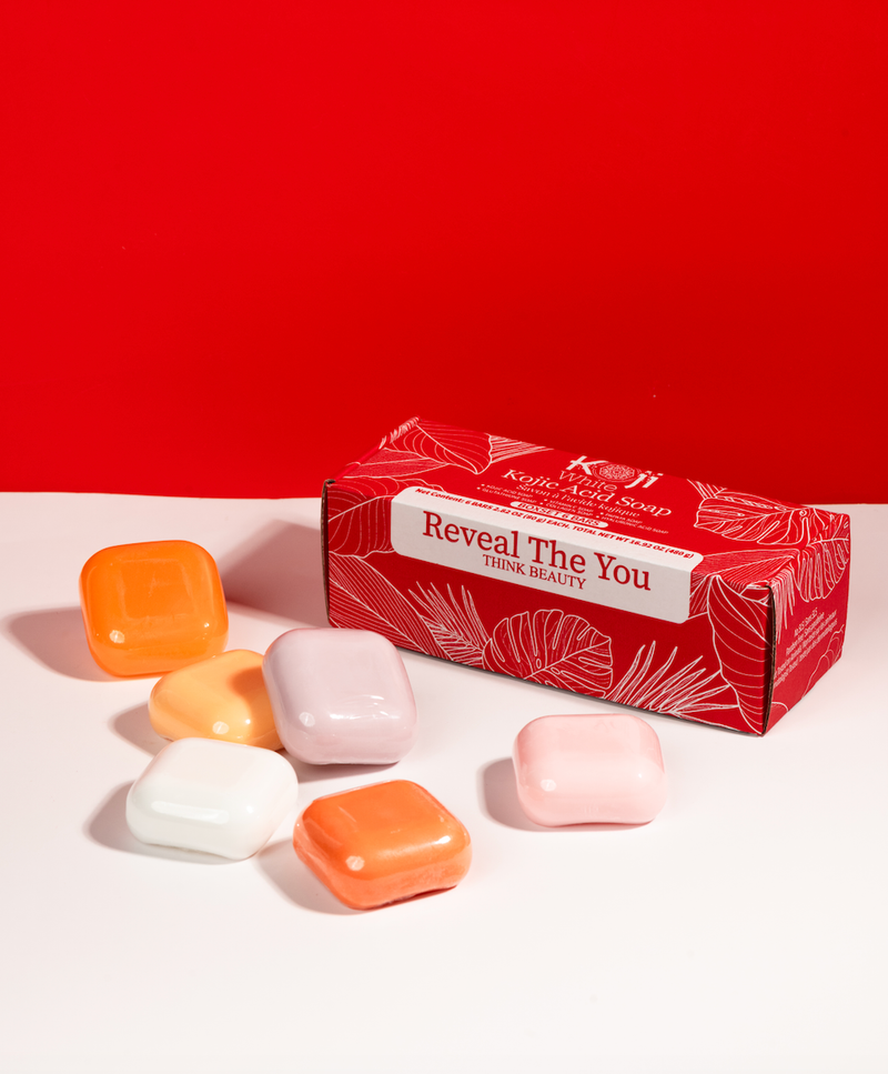 Koji White - Geschenk-Set mit kojisäure-hautaufhellender Seife