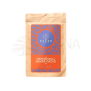 Cacao lab 100% arriba nacional kakao in zeremonienqualität in brauner wiederverschließbarer tasche mit orangenem und blauem etikett
