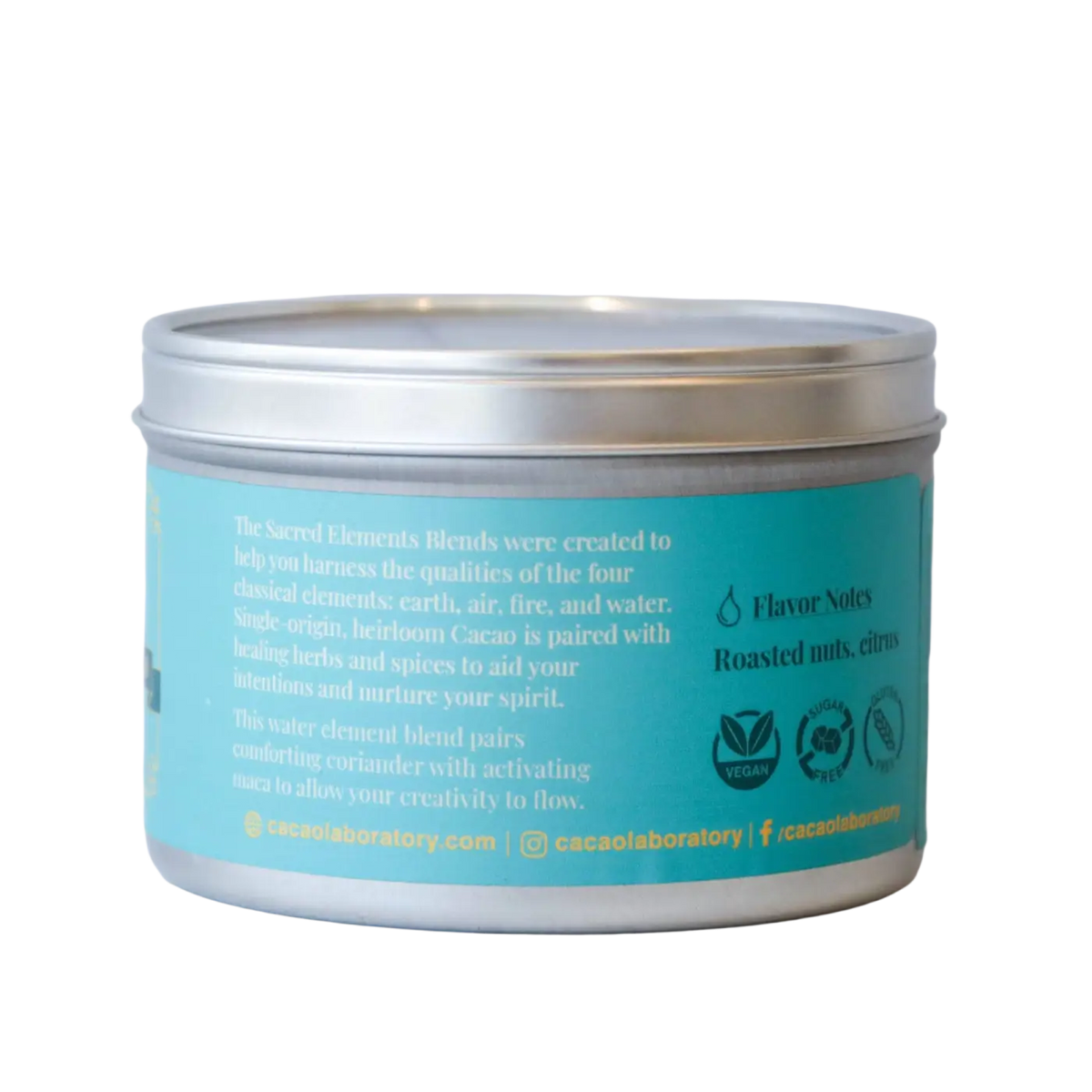 Zeremonielle Cacao-Wasserelement von Cacao Lab, zylindrische Form, in hochwertiger Qualität, zeigt das Produkt in natürlicher Umgebung.