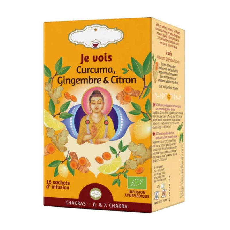 Zen'Arome - Bio-Kräutertee Chakra Ich Sehe - Kurkuma & Ingwer - 16 Beutel
