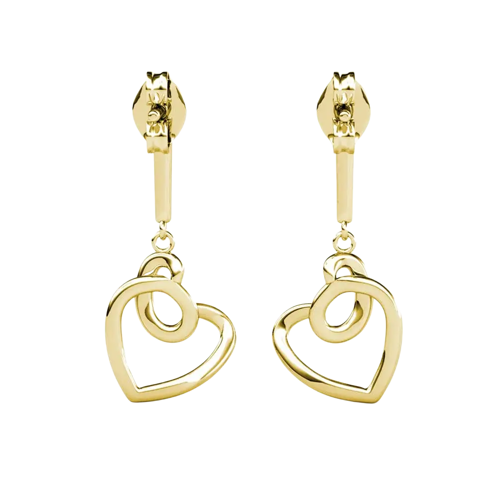 Goldene CARALI / MYC Paris Allure Ohrringe mit funkelnden Kristallen, eleganter Schmuck für stilvolle Looks