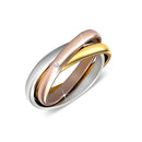 Verlobungsring CARALI / MYC Paris, 3-Elemente-Fingerring in Silber, Gold und Roségold mit Kristall, elegant und modern.