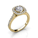 Verlobungsring CARALI / MYC Paris, goldener Schmuckring mit Kristallen, elegantes Design für besondere Anlässe