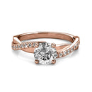 Verlobungsring CARALI / MYC Paris Eleanor aus Roségold mit funkelnden Kristallen, eleganter Schmuck für besondere Anlässe