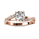 Verlobungsring CARALI / MYC Paris Eleanor, Roségold mit Kristallen, elegantes Schmuckstück für besondere Anlässe.