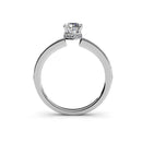 Verlobungsring CARALI / MYC Paris Elise Fingering aus Silber mit funkelnden Kristallen, eleganter Schmuck für besondere Anlässe