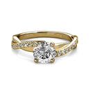 Verlobungsring CARALI / MYC Paris Eleanor in Gold mit Kristall, eleganter Fingerring, Schmuckstück für besondere Anlässe