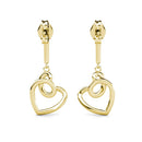 Goldene Ohrringe mit Kristallen von CARALI / MYC Paris, elegantes Schmuckstück mit funkelnden Steinen.