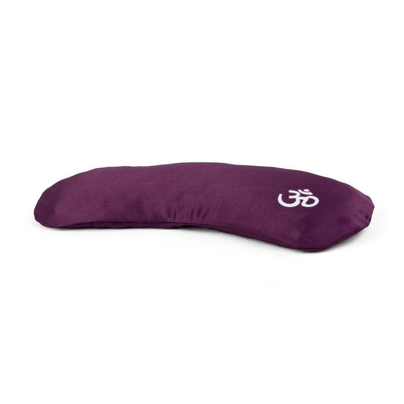 Yoga Eye Pillow OM With Lavender, Mako Satin Aubergine