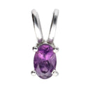 Vives de la Cortada SL - Amethyst Oval Mini Pendant in 925 Sterling Silver