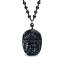 Black Obsidian Necklace “Guanyin Head”