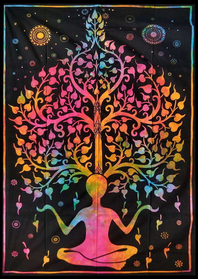 Meditation under the Tree of Life Tapestry
