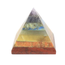 Chakra-pyramide 30 35 mm aus edelsteinen mit handgefertigten 7-chakra-farbbändern in lila blau gelb orange rot für mana shop image to zoom