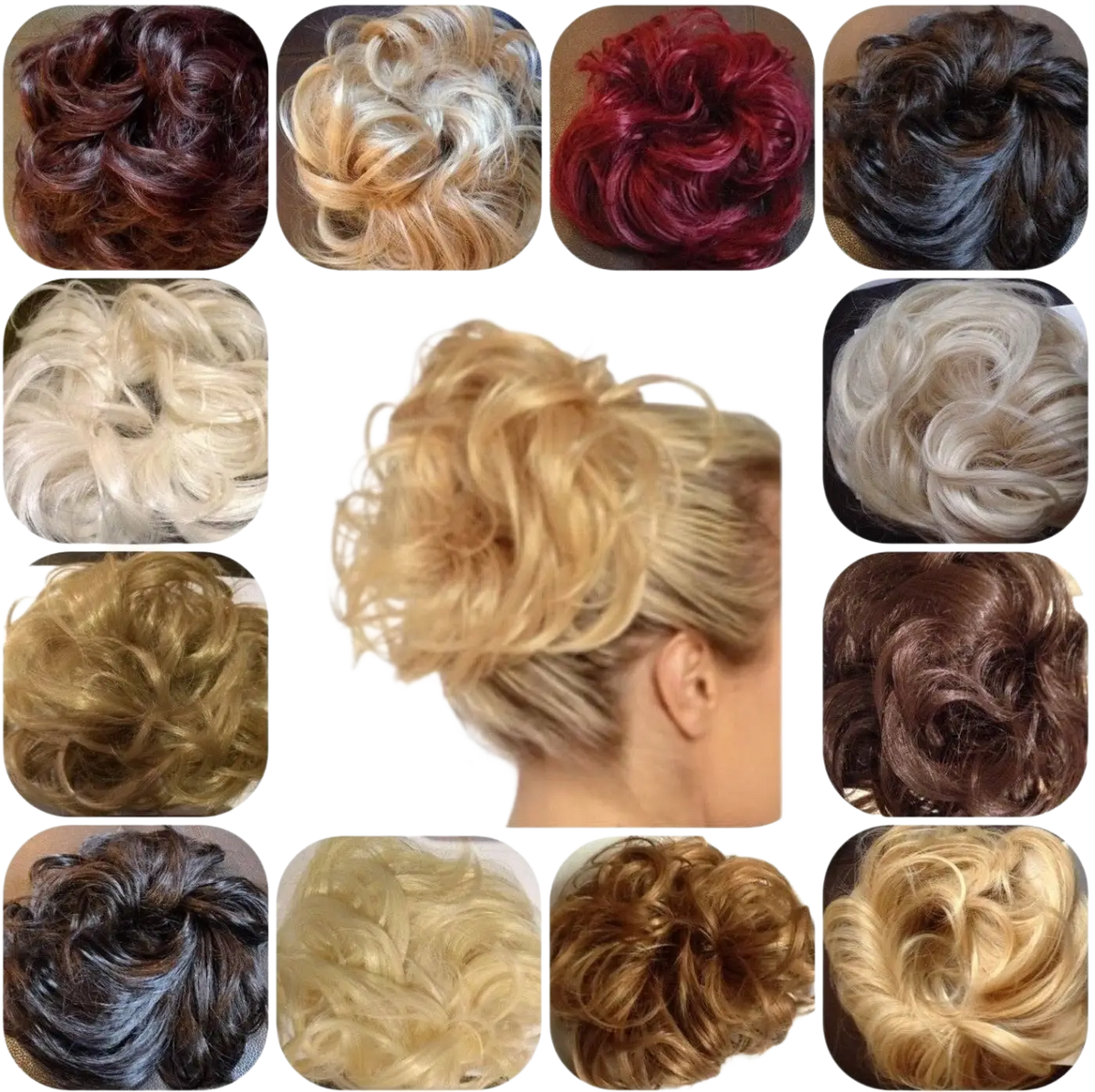 Braune chaotische Haargummis für voluminöse, lockige Haare, ideal für Dutt-Frisuren, von My Wholesale Warehouse