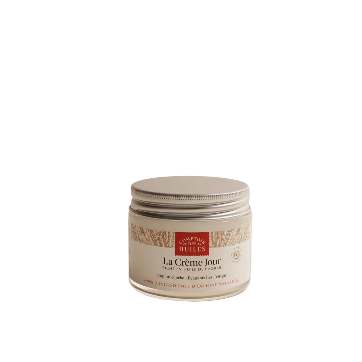 Nährende Tagescreme von COMPTOIR DES HUILES mit Bio-Baobaböl, pflegt die Haut sanft und spendet Feuchtigkeit.