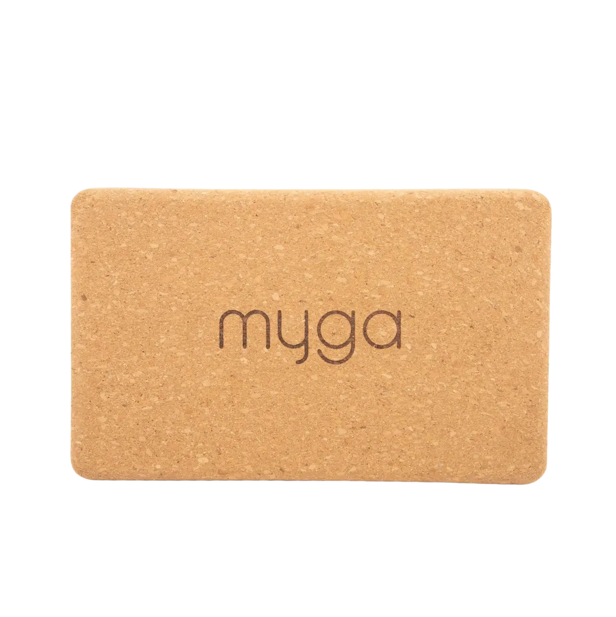 Kork Yoga-Block von Myga Eco in Tan, aus umweltfreundlichem Kork, ideal für Yoga-Übungen und Dehnungen