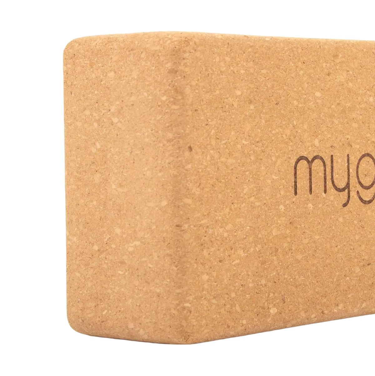 Kork Yoga-Block von Myga Eco, braunes Hartholz für Yoga-Übungen, stabile und umweltfreundliche Yogablock in natürlichem Design