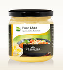 Bio Ghee von Cosmoveda, nährstoffreiches Butterfett zum Braten und Kochen, in 300g Verpackung, natürliche Gewürze für gesunde Küche