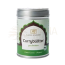 Silberne zylinderdose mit classic ayurveda curryblätter geschnitten bio 12g mit grün-weißem etikett im mana shop