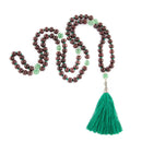 Mala Rosewood / Green Onyx, 108 beads